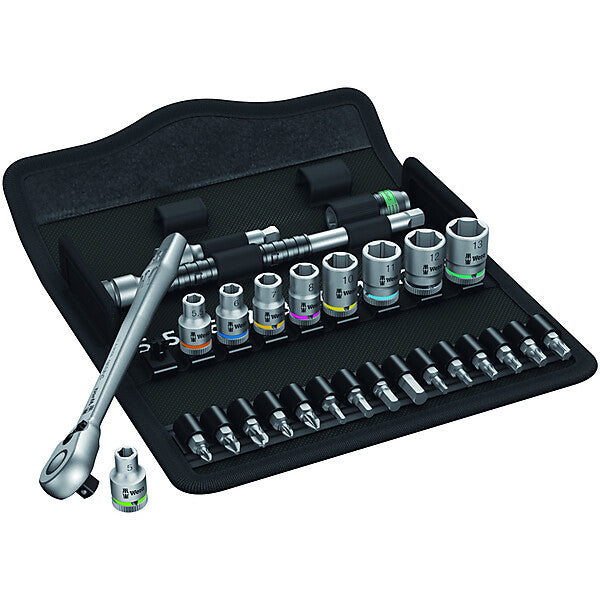 Wera Zyklop Metall-Knarrensatz 1/4"-Antrieb, 28-tlg 004018